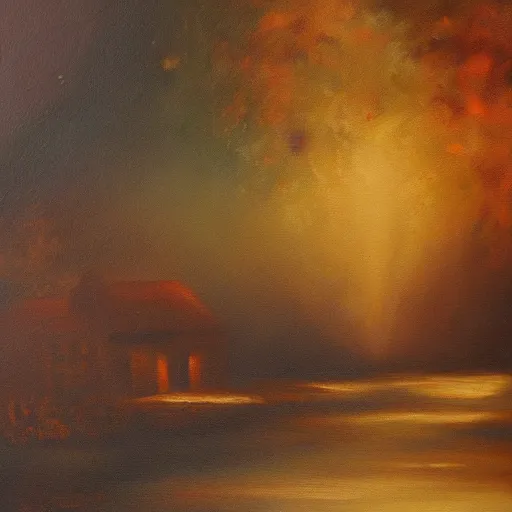 Image similar to a painting seen only in a dream, oil painting