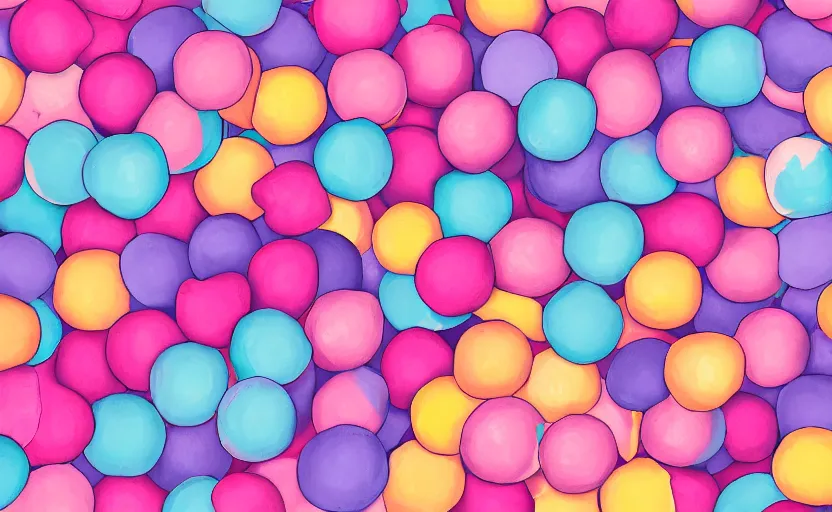 Image similar to digital painting of a website, bubblegum colors, cute, high detail