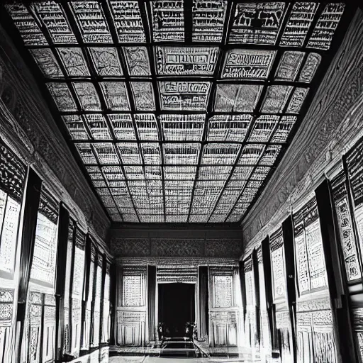 Prompt: interior of a tangam palace, architectural photography