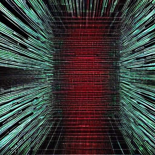 Image similar to glitch art of a hacker's mind shattering in cyberspace detailed realistic hd 8 k high resolution