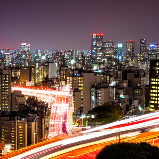 Image similar to long exposure shot of tokyo at night