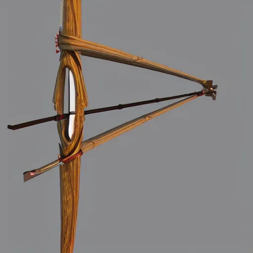 Image similar to complex 3 d model of a medieval bow, longbow, shortbow, composite bow