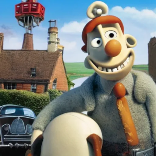 Image similar to stills from a new wallace and gromit movie