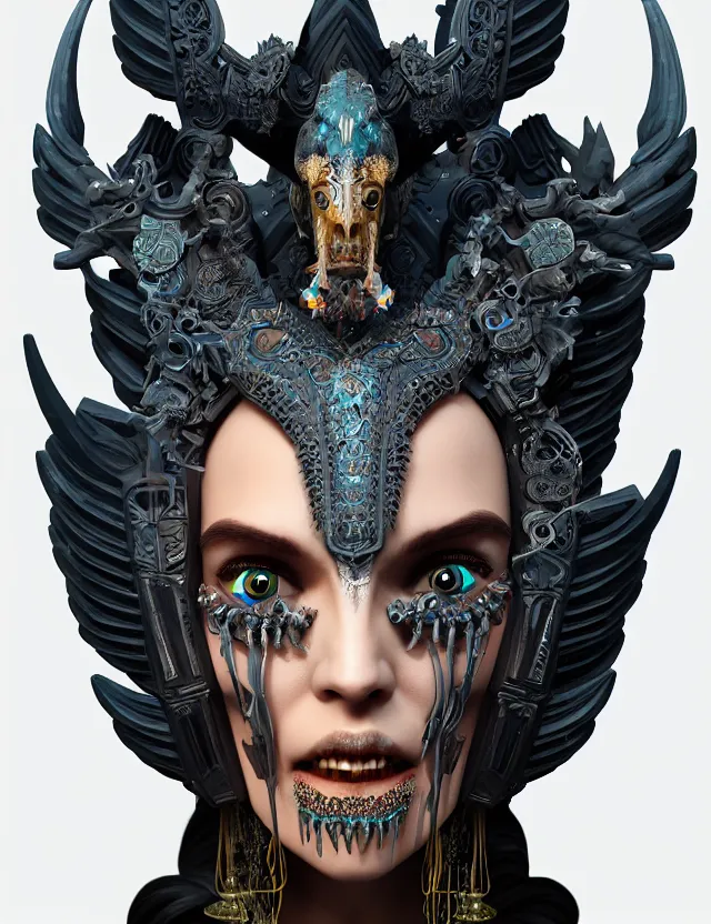 Prompt: 3 d goddess close - up profile portrait russian batman with ram skull. beautiful intricately detailed mask and weapon. betta fish, jellyfish phoenix, bio luminescent, plasma, ice, water, wind, creature, artwork by tooth wu and wlop and beeple and greg rutkowski