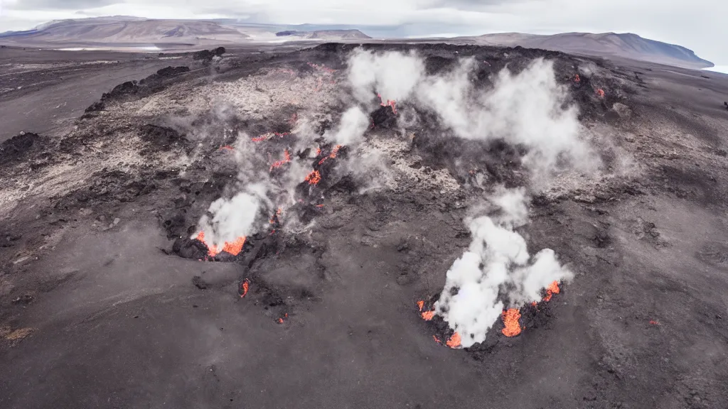 Image similar to I flew my drone over an erupting volcano in Iceland and these are the incredible pictures I took