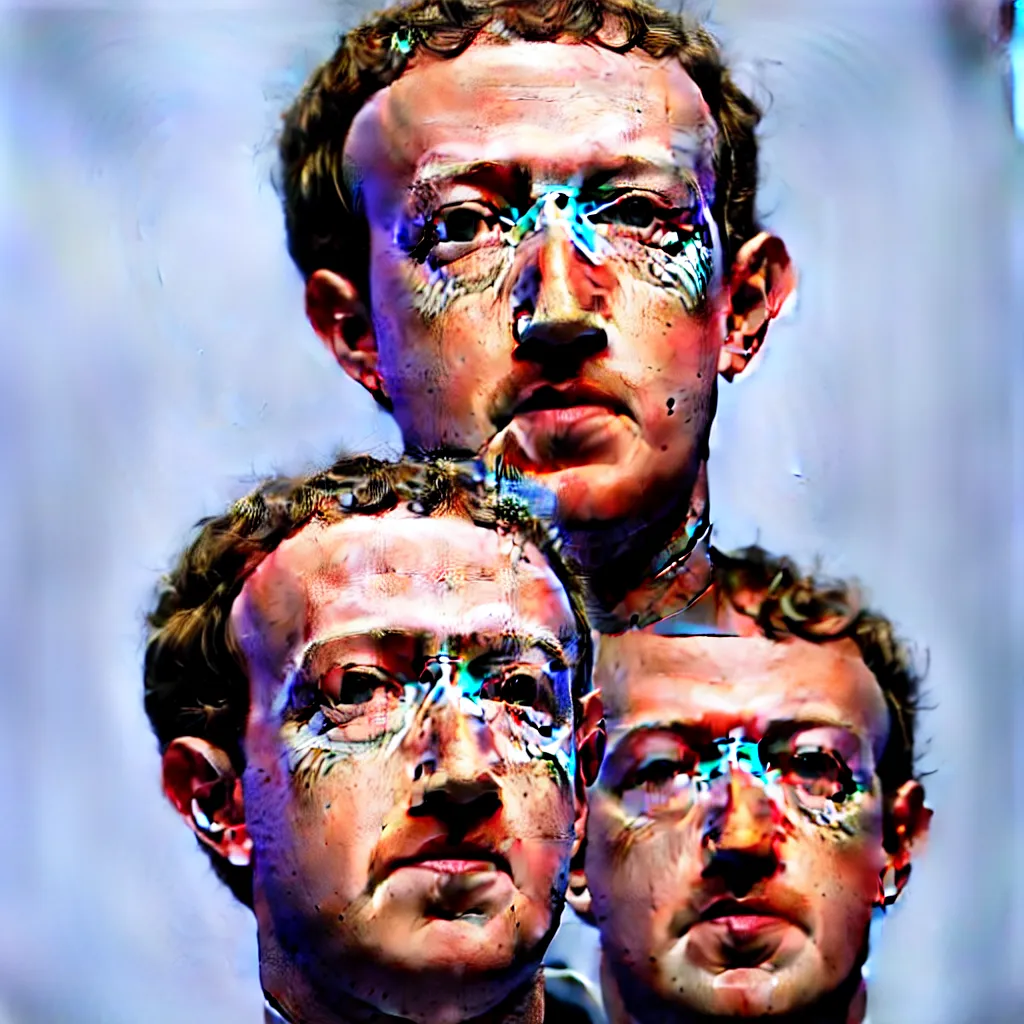 Image similar to one mark zuckerberg staring into your soul, photo, 4 k