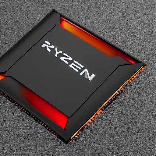 Image similar to amd ryzen 9 5950X advertising image, 3d rendering, computer generated, realistic image