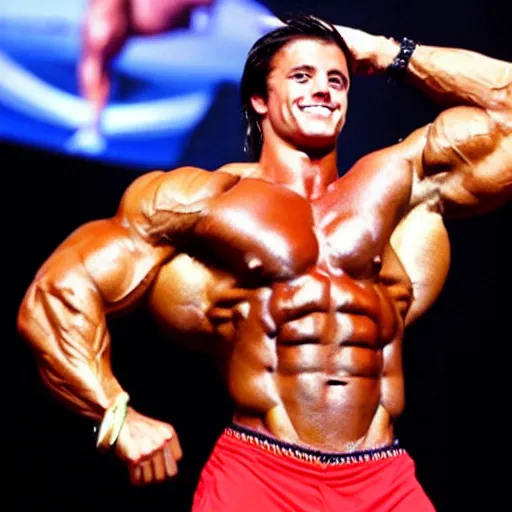 Prompt: zyzz winning mr olympia