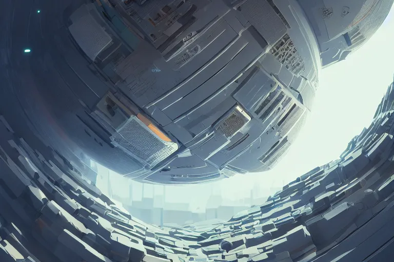 Image similar to wide shot of giant complex server in subtle spherical digital space, highly detailed, smooth, sharp focus, illustration, beautiful, geometric, trending on artstation, cinematic, artwork by WLOP