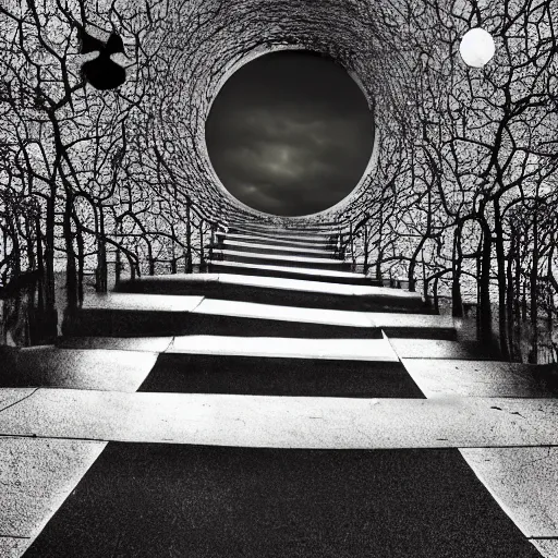 Image similar to every end of the time is another begun, surreal