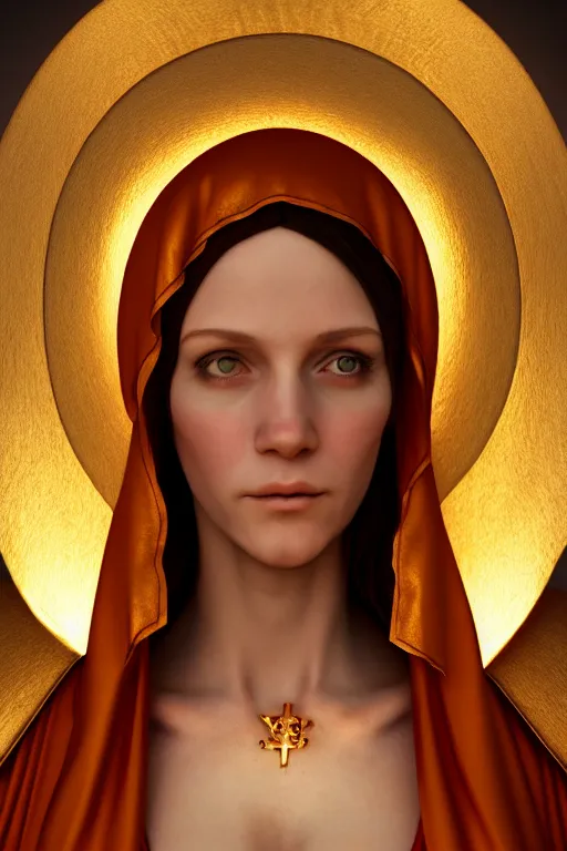 Prompt: a highly detailed and realistic photo of the virgin mary cosplay on a satansite collection, artstation, 4 k, correctly anatomy, good light