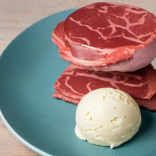 Image similar to icecream made of meat