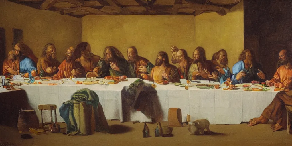 Image similar to the last supper in bishop hill colony farm by olof krans oil on board