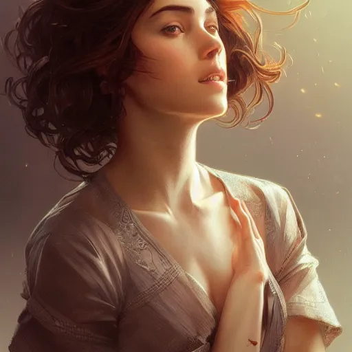 Image similar to ultra realistic illustration, alanis guillen, intricate, elegant, highly detailed, digital painting, artstation, concept art, smooth, sharp focus, illustration, art by artgerm and greg rutkowski and alphonse mucha