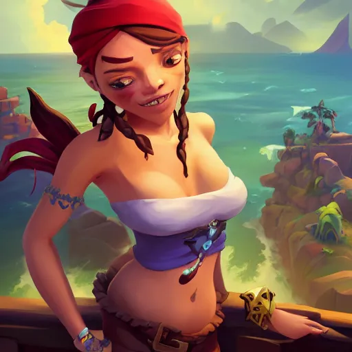 Prompt: jack the pirate mermaid on sea of thieves game avatar hero, behance hd by jesper ejsing, by rhads, makoto shinkai and lois van baarle, ilya kuvshinov, rossdraws global illumination, illustration, art by ilya kuvshinov and gustav klimt