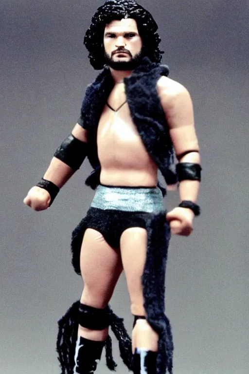 Image similar to jon snow as a 1 9 8 0 s wrestling action figure