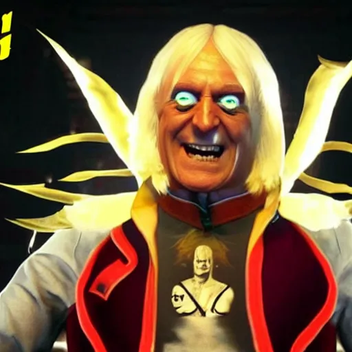 Image similar to jimmy savile as mortal kombat 1 1 game character goro, unreal engine, goro, realistic,