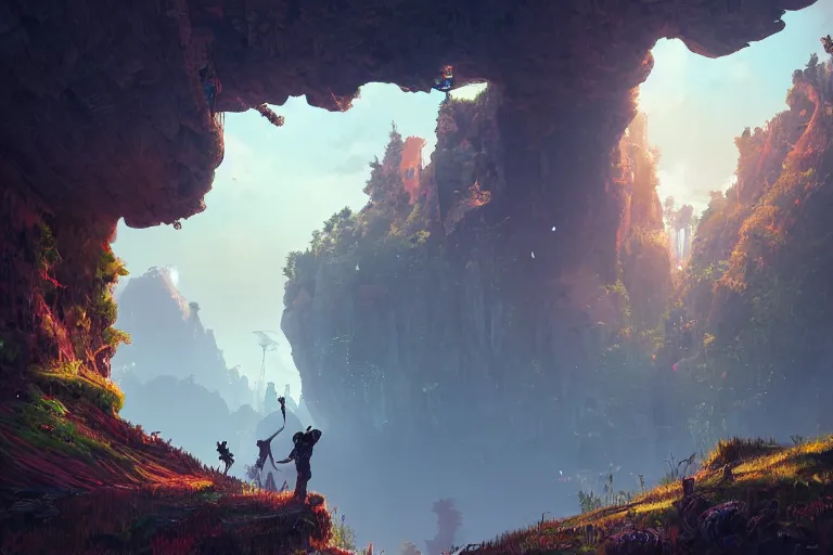 Image similar to gediminas pranckevicius machine mecanical creature robot of horizon forbidden west horizon zero dawn radiating a glowing aura global illumination ray tracing hdr fanart arstation by ian pesty and alena aenami artworks in 4 k