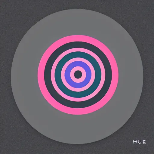 Prompt: minimal album cover with hue circle