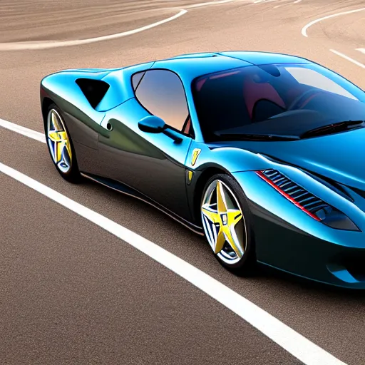 Prompt: Ferrari designed by Gige.