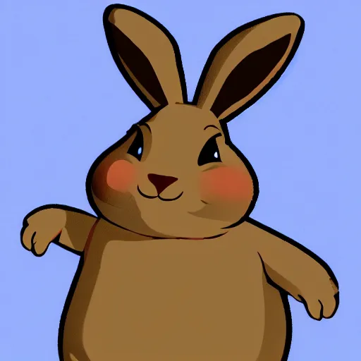 Prompt: Big Chungus as a humanoid rabbit