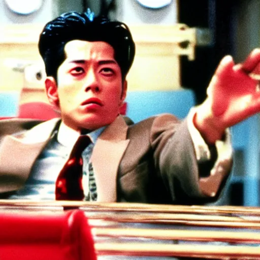 Prompt: a film still of Josuke Higashikata in Falling Down(1993)