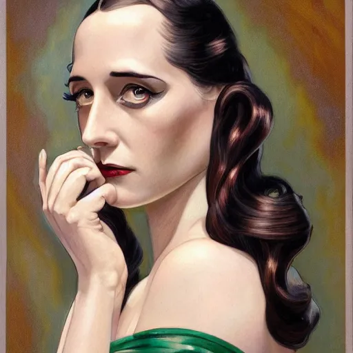 Image similar to a streamline moderne, art nouveau, multi - racial portrait of eva green in the style of charlie bowater, and in the style of donato giancola, and in the style of charles dulac. intelligent, expressive eyes. symmetry, ultrasharp focus, dramatic lighting, semirealism, intricate symmetrical ultrafine streamline moderne background detail.