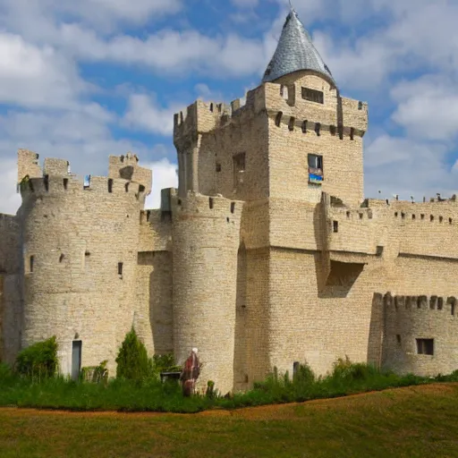 Prompt: a medieval castle made out of bone