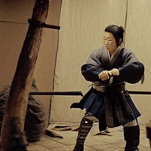 Image similar to film still of real life shisio makoto from samurai x