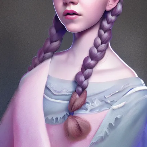 Image similar to a portrait of anya taylor - joy as a pixar character, beautiful, elegant, extremely detailed digital art, trending on artstation hyper realistic matte painting, by wlop, artgerm