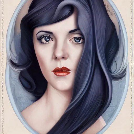 Image similar to an art nouveau, ( streamline moderne ) portrait in the style of anna dittmann and charlie bowater and charles dulac. very large, clear, expressive, and intelligent eyes. symmetrical, centered, ultrasharp focus, dramatic lighting, photorealistic digital matte painting, intricate ultra detailed background.