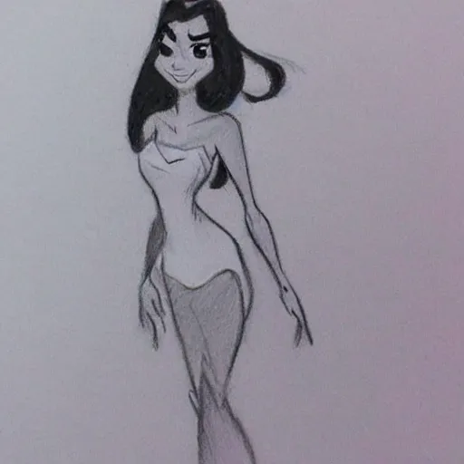 Image similar to milt kahl pencil sketch of victoria justice disney style