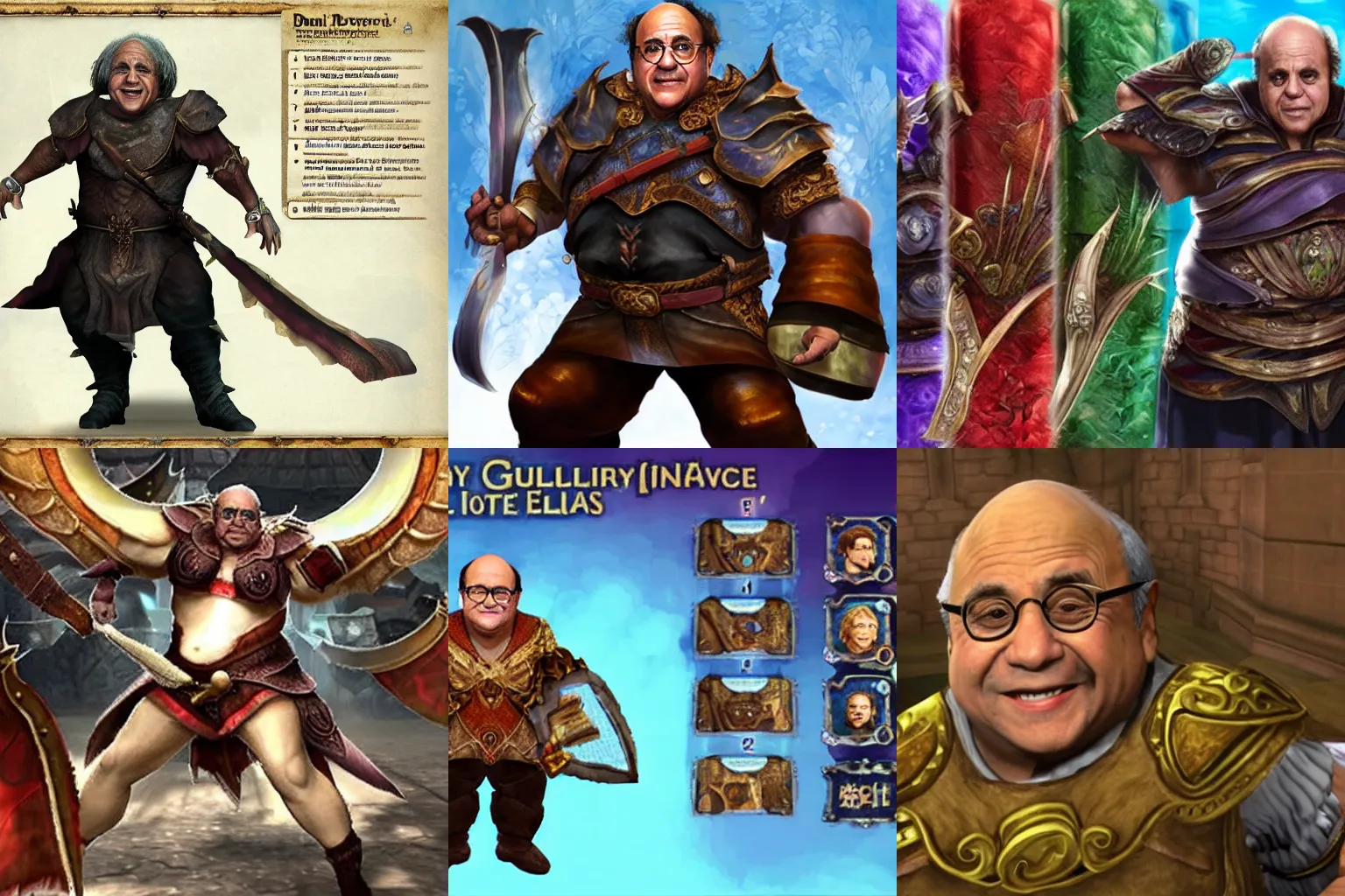 Prompt: Danny Devito as a playable character class in Guild Wars