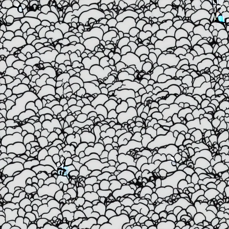 Image similar to white fluffy cartoon clouds seamless texture