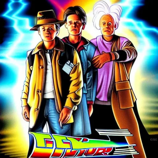 Prompt: concept poster for back to the future part 4 high detail