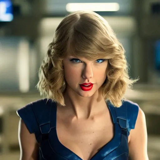 Prompt: Film still of Taylor Swift in Avengers