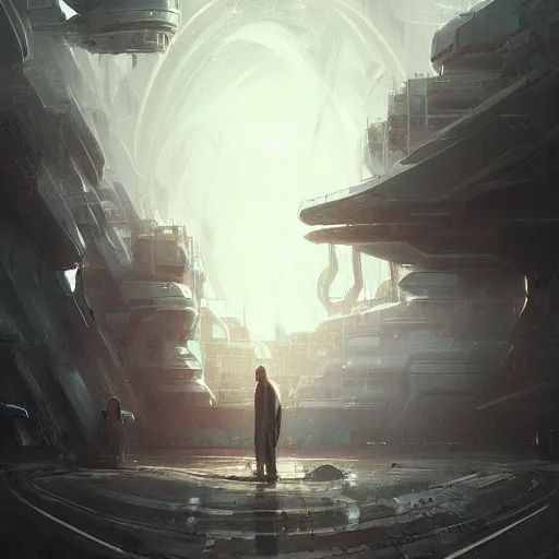 Image similar to scifi concept art by greg rutkowski, futuristic hydroponical farm, abandoned, futuristic brutalist aesthetic, highly detailed portrait, digital painting, artstation, concept art, smooth, sharp foccus ilustration, artstation hq