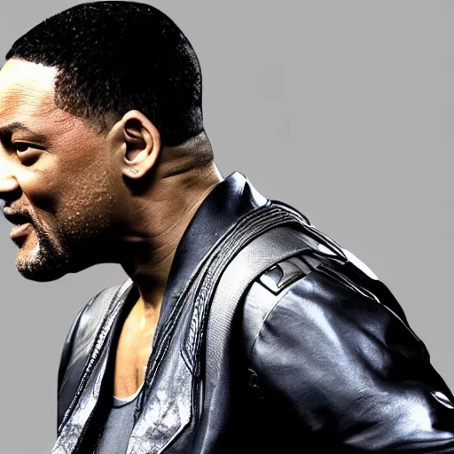 Prompt: Will Smith playing blade Digital art 4K detail