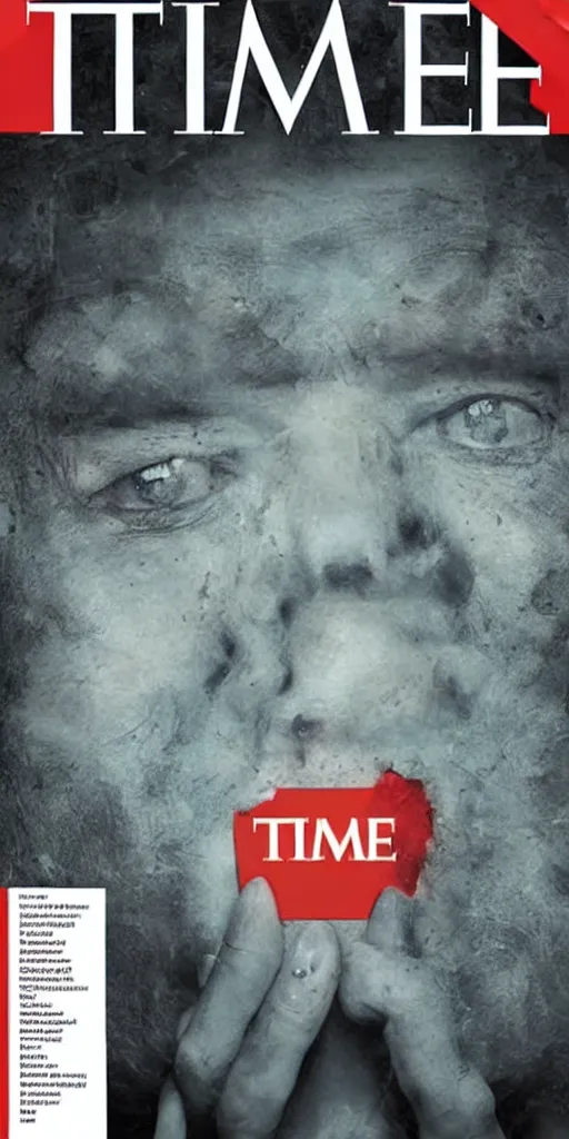 Image similar to time magazine cover, the coming ai singularity