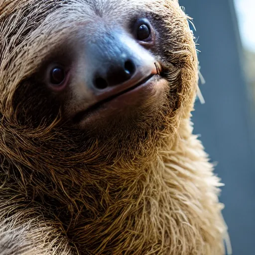 Prompt: a sloth as a gladiator, close up, epic 8k photo