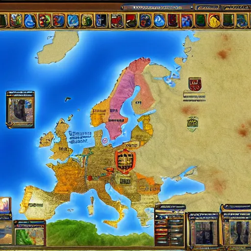 Prompt: Sid Meier's Civilization Europe map