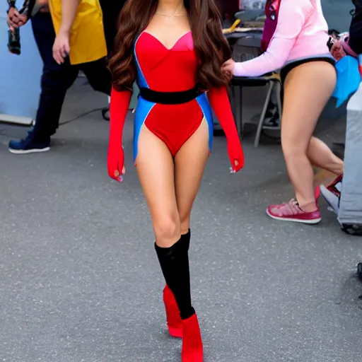 Image similar to Ariana Grande as Elastigirl