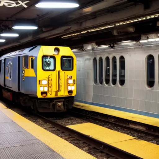 Image similar to csx locomotive in new york city subway