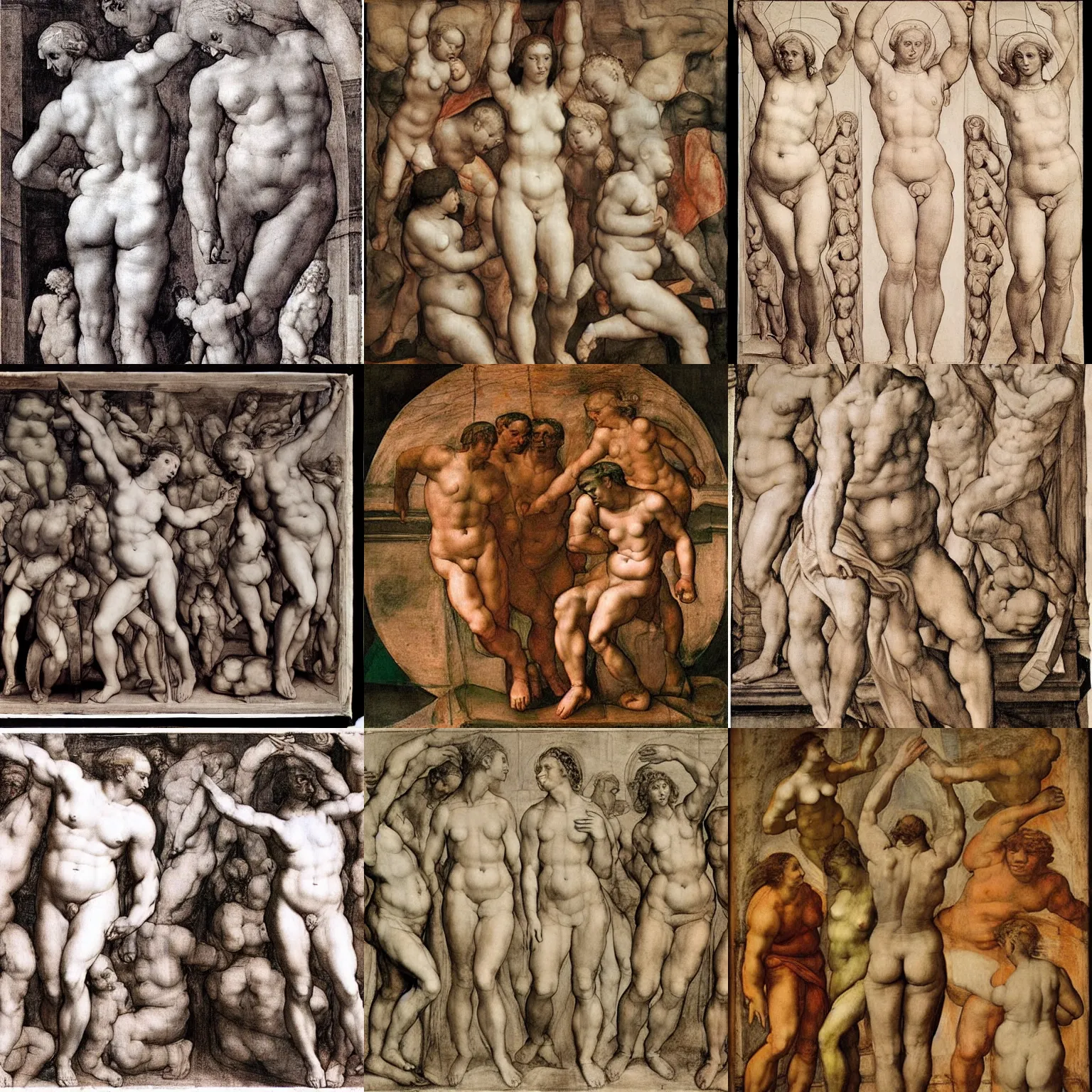 Prompt: body studies by michael angelo, banned by church, 1 4 5 3, aliens