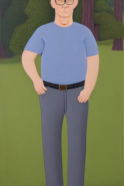 Image similar to Portrait of Hank Hill by David Inshaw