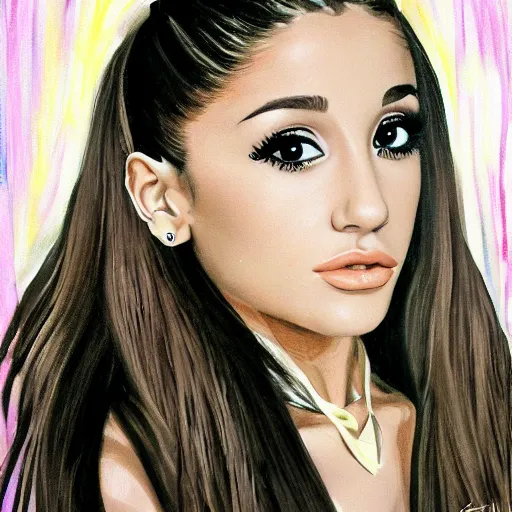 Image similar to portrait of ariana grande by cliff neilson