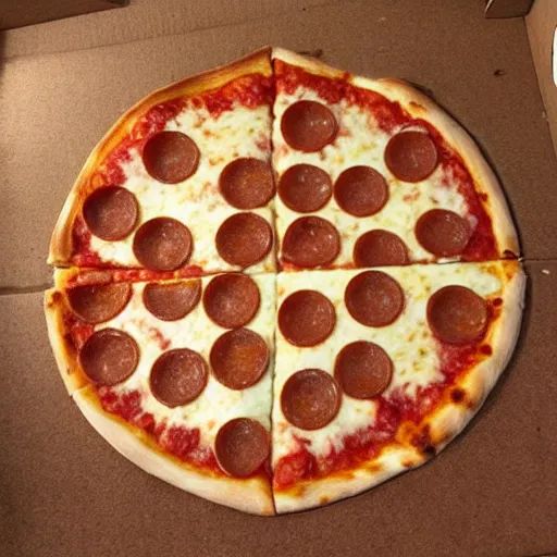 Prompt: pizza in the shape of indiana