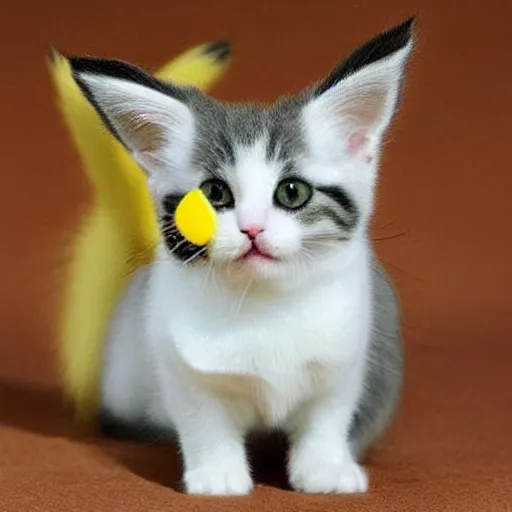 Image similar to merge of pikachu and the cutest kitten ever