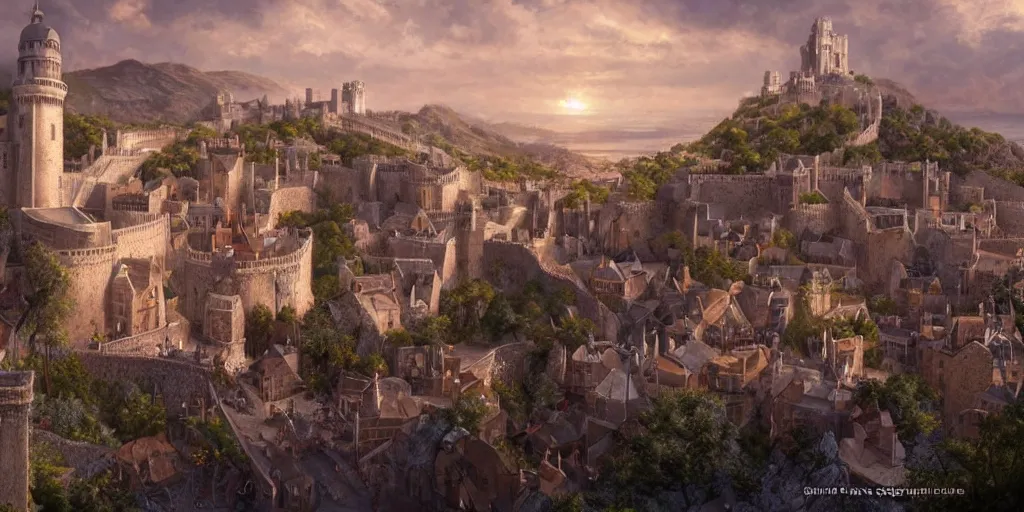 Prompt: kings landing, game of thrones, super highly detailed, professional digital painting, concept art, smooth, sharp focus, no blur, no dof, extreme illustration, unreal engine 5, photorealism, hd quality, 8 k resolution, cinema 4 d, 3 d, beautiful, cinematic, art by artgerm and greg rutkowski and alphonse mucha and loish and wlop