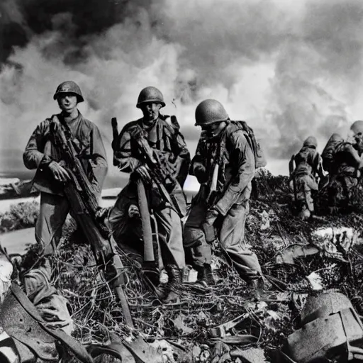 Image similar to photography of us marine corps during world war 2 in the pacific